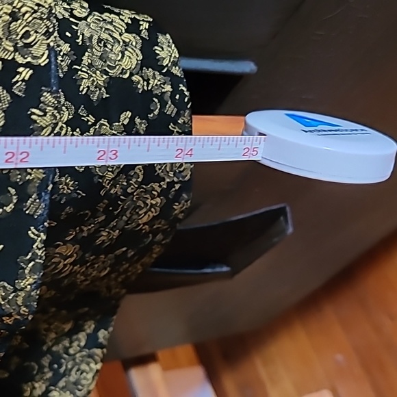 Vintage Shawl Collar Gold Demask Roses Pattern Formal Dinner / Tux Jacket - Picture 6 of 7